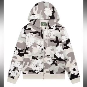 White Camo Denim Tears Zip-up Hoodie